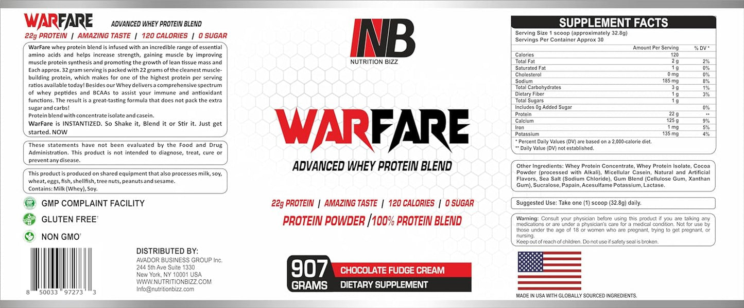 Warfare 2 lbs Advanced Whey Protein Blend