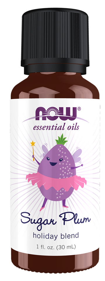 NOW Essential Oils, Sugar Plum Oil Holiday Blend, 1 fl. oz.