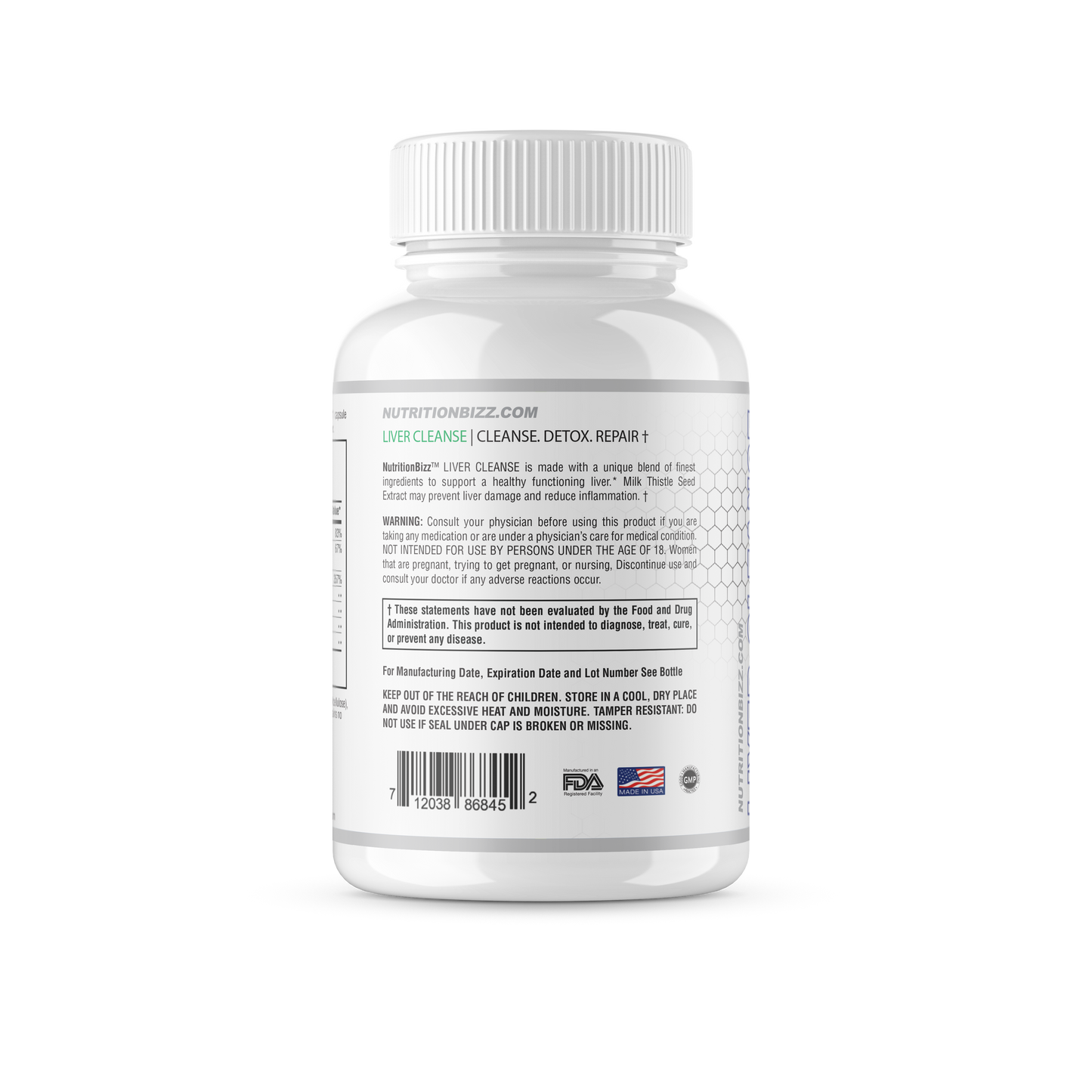 NutritionBizz Liver Cleanse Detox | Cleanse | Repair 60 Capsules