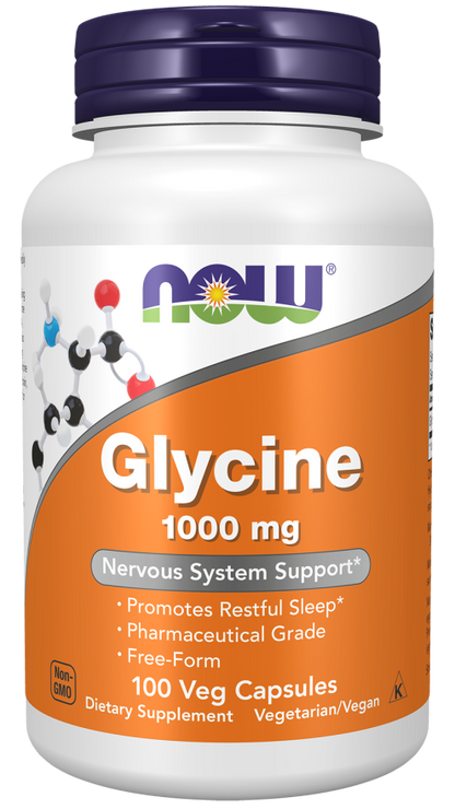 Now Foods Glycine 1000 mg  100 Veg Capsules