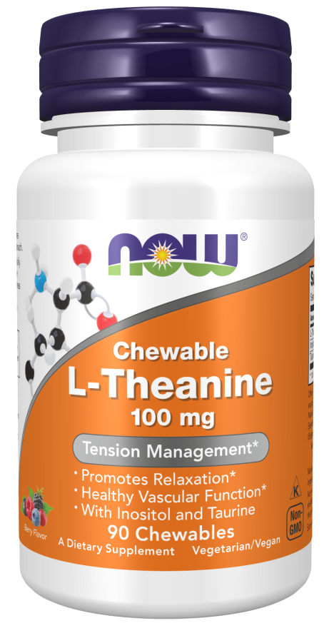 Now Foods L-Theanine 100 mg 90 Chewables