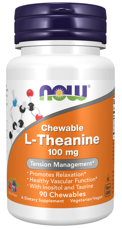 Now Foods L-Theanine 100 mg 90 Chewables