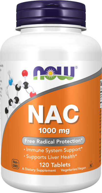 Now Foods NAC 1000 mg 120 Tablets