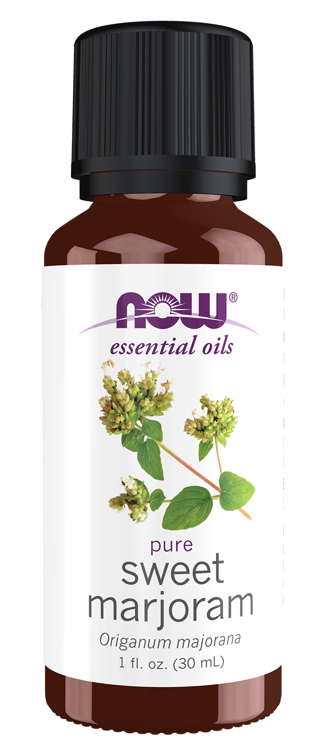 NOW Essential Oils, Marjoram Oil, Undiluted, Steam Distilled, 1 fl. oz — product image