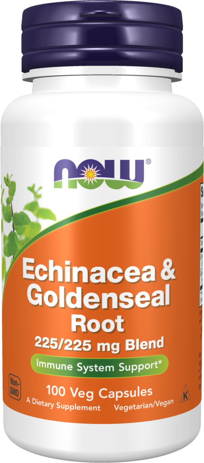 NOW Supplements, Echinacea & Goldenseal Root, Herbal Blend, 100 Veg Caps — product image