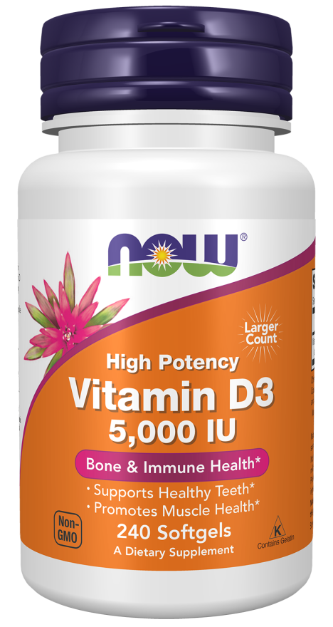 Now Foods Vitamin D3 5000 IU 240 Softgels