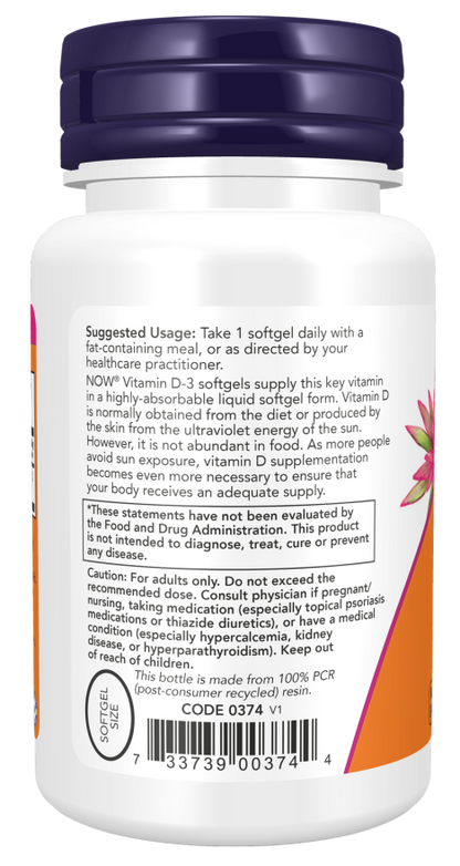 Now Foods Vitamin D3 5000 IU 240 Softgels