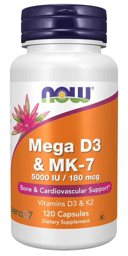 Now Foods Mega D3 & MK-7 120 Capsules