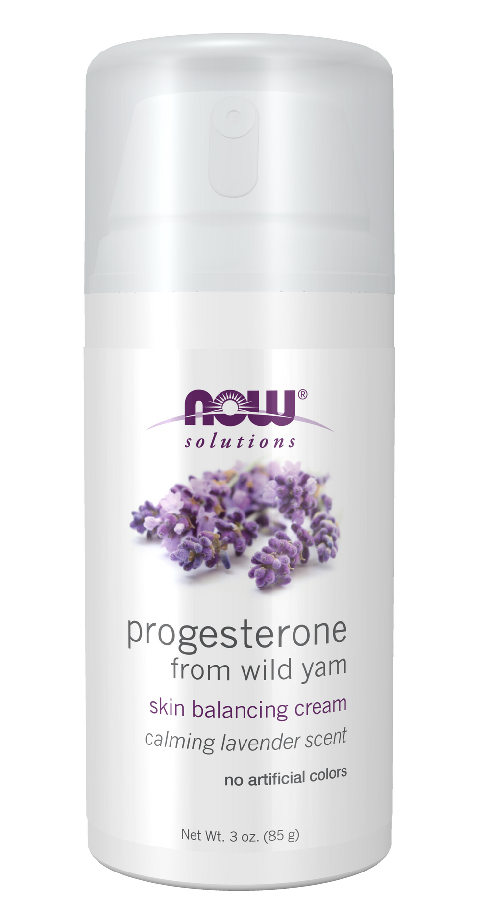 NOW Solutions, Progesterone, Skin Cream with Lavender, 3 oz — product image