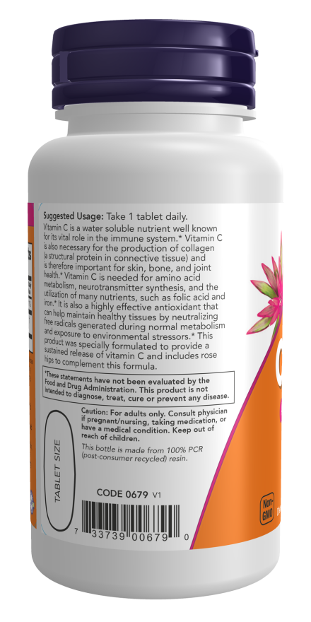 Now Foods Vitamin C-1000 Sustained Release 100 Tablets