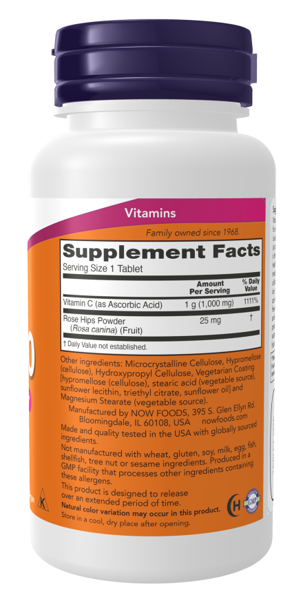 Now Foods Vitamin C-1000 Sustained Release 100 Tablets