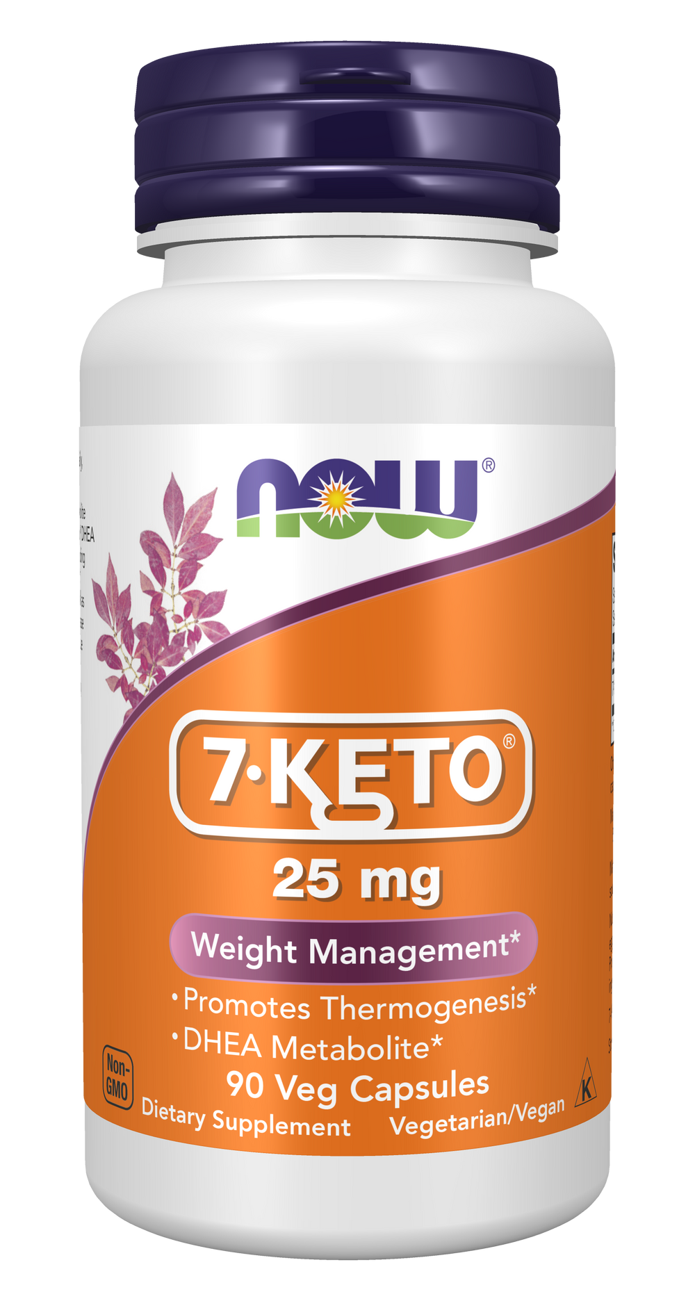 NOW Supplements, 7-Keto (DHEA Acetate-7-one) 25 mg, 90 Veg Caps — product image