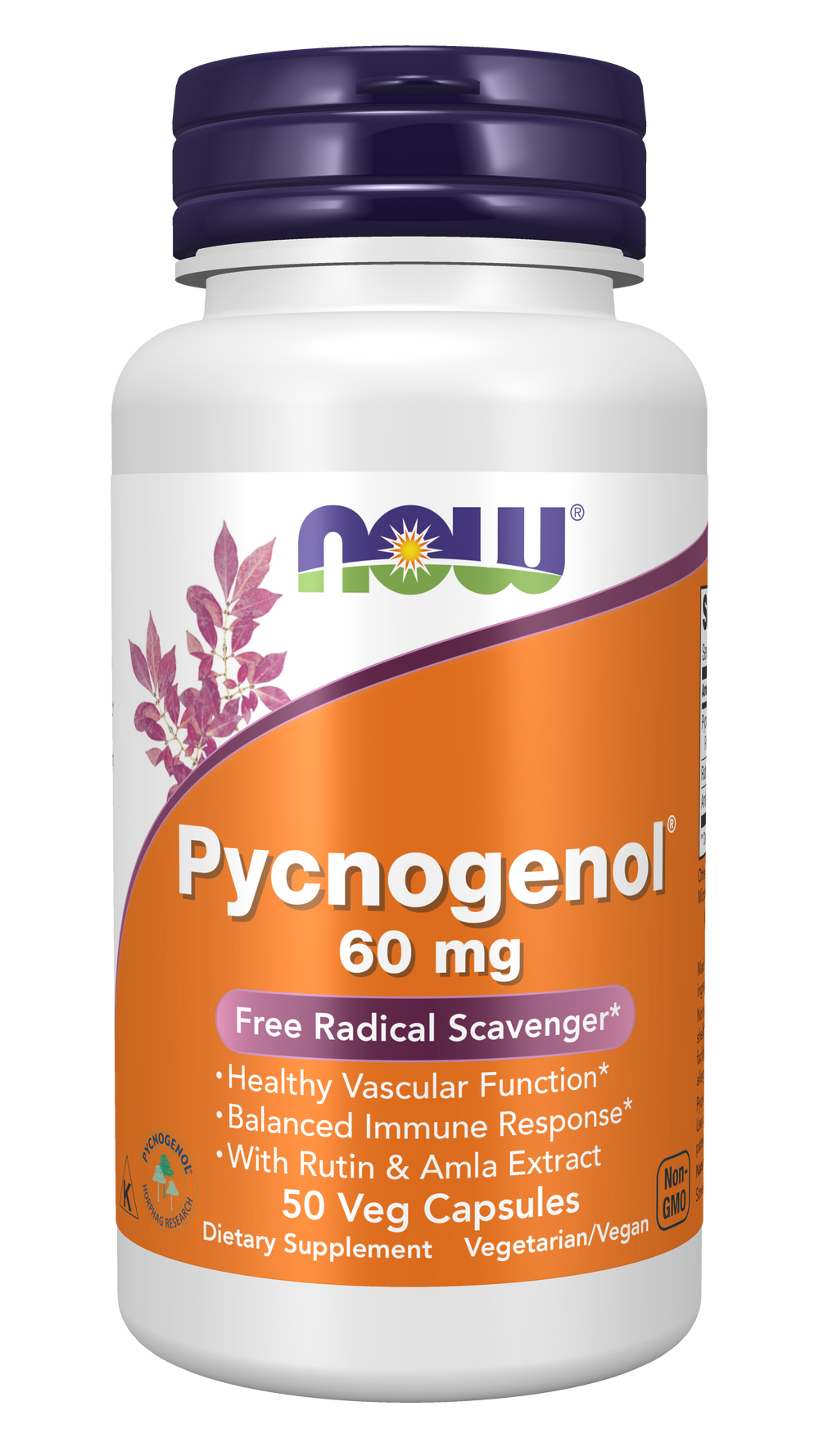 NOW Supplements, Pycnogenol 60 mg with Amla & Rutin Powder, 50 Veg Caps — product image