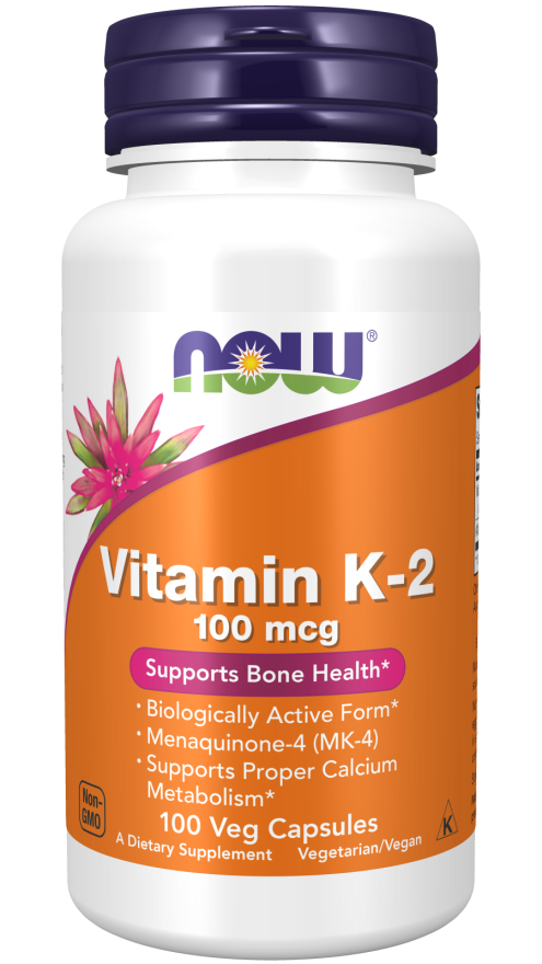 Now Foods Vitamin K-2 100 mcg 100 Veg Capsules