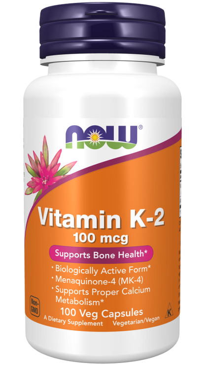 Now Foods Vitamin K-2 100 mcg 100 Veg Capsules