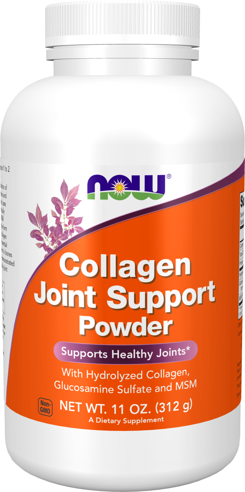 NOW Supplements, Collagen Joint Support Powder with MSM, 11 oz — product image