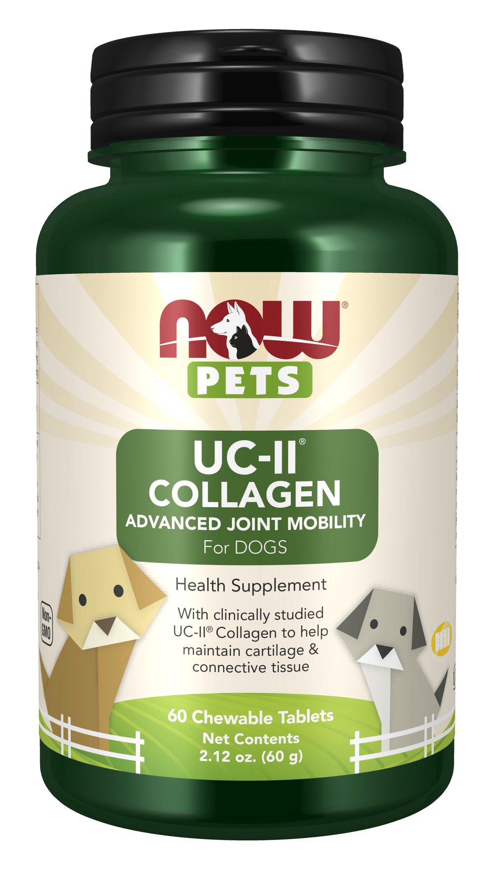 NOW® Pets, UC-II® Advanced Joint Mobility Dogs, 60 Chewable Tablets — product image
