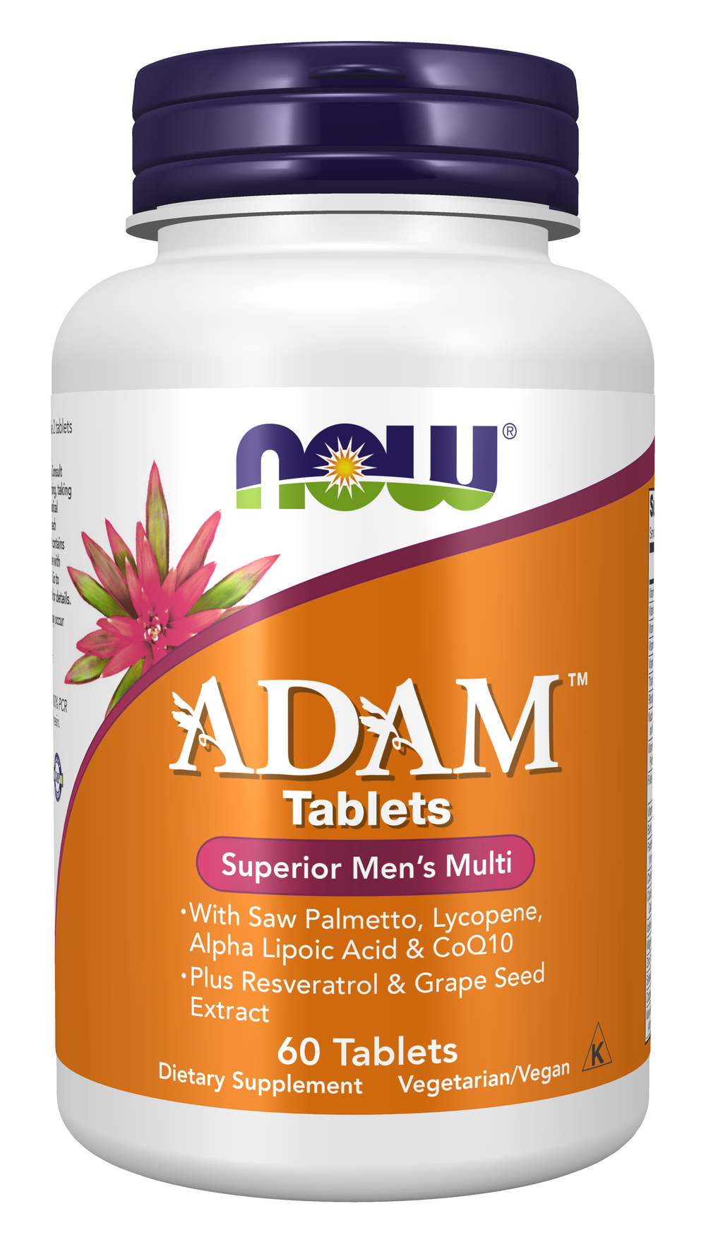 NOW Supplements, ADAM™ Men's Multivitamin, 60 Tabs — product image