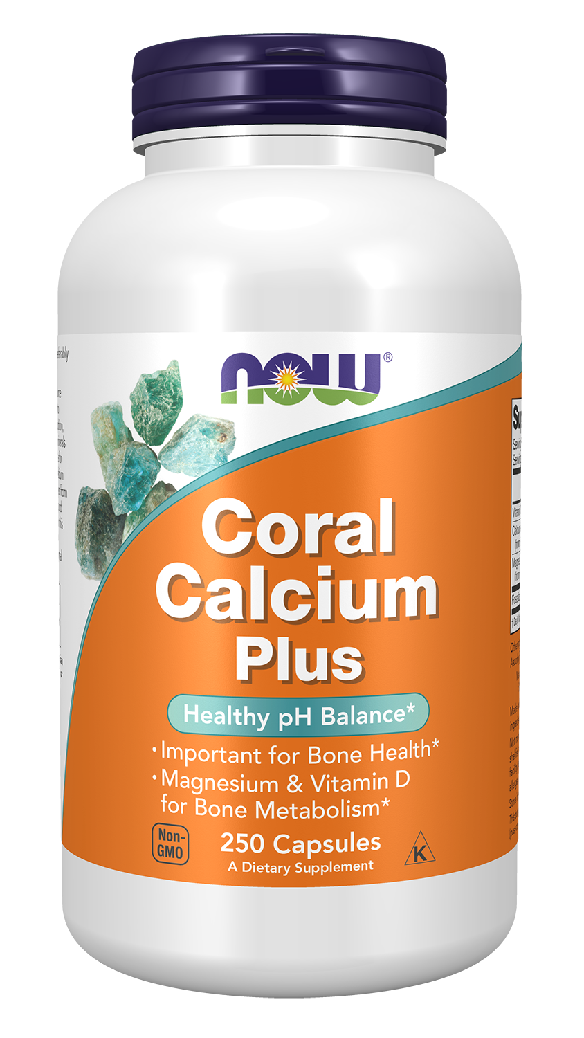 NOW Supplements, Coral Calcium Plus, Bone Health*, 250 Veg Caps — product image