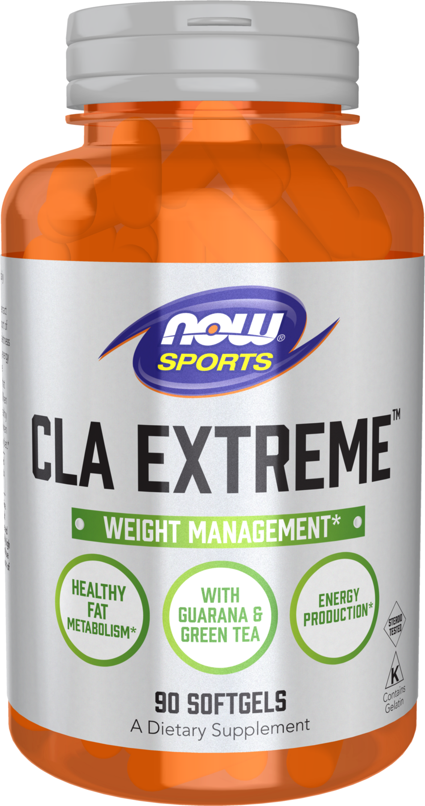 NOW Sports, CLA Extreme™ With Guarana & Green Tea, 90 Softgels — product image