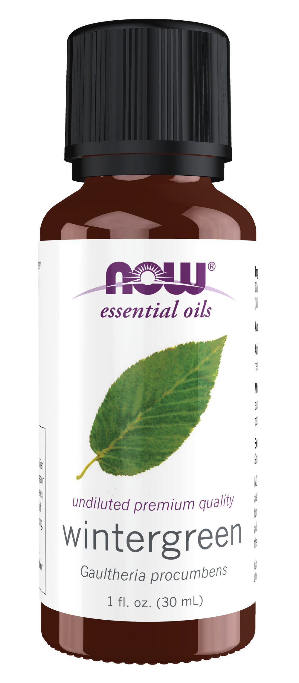 NOW Essential Oils, Wintergreen Oil, Steam Distilled, Undiluted, 1 fl. oz — product image