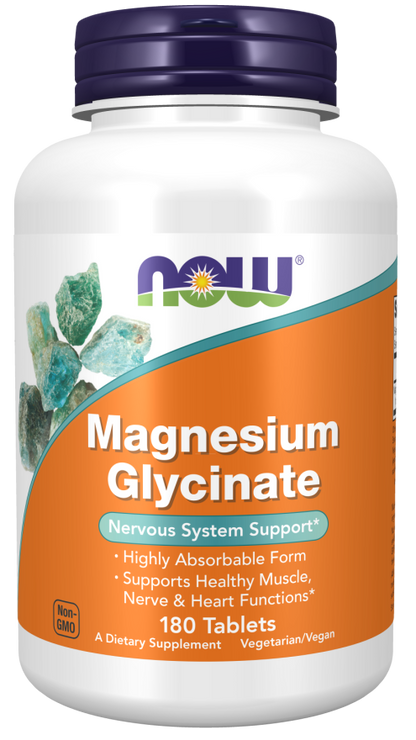 Now Foods Magnesium Glycinate 180 Tablets