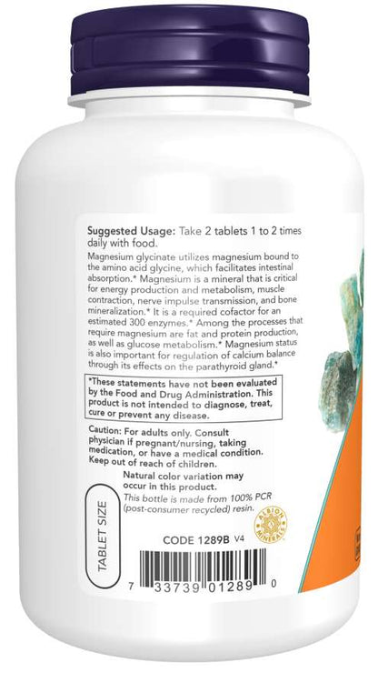 Now Foods Magnesium Glycinate 180 Tablets