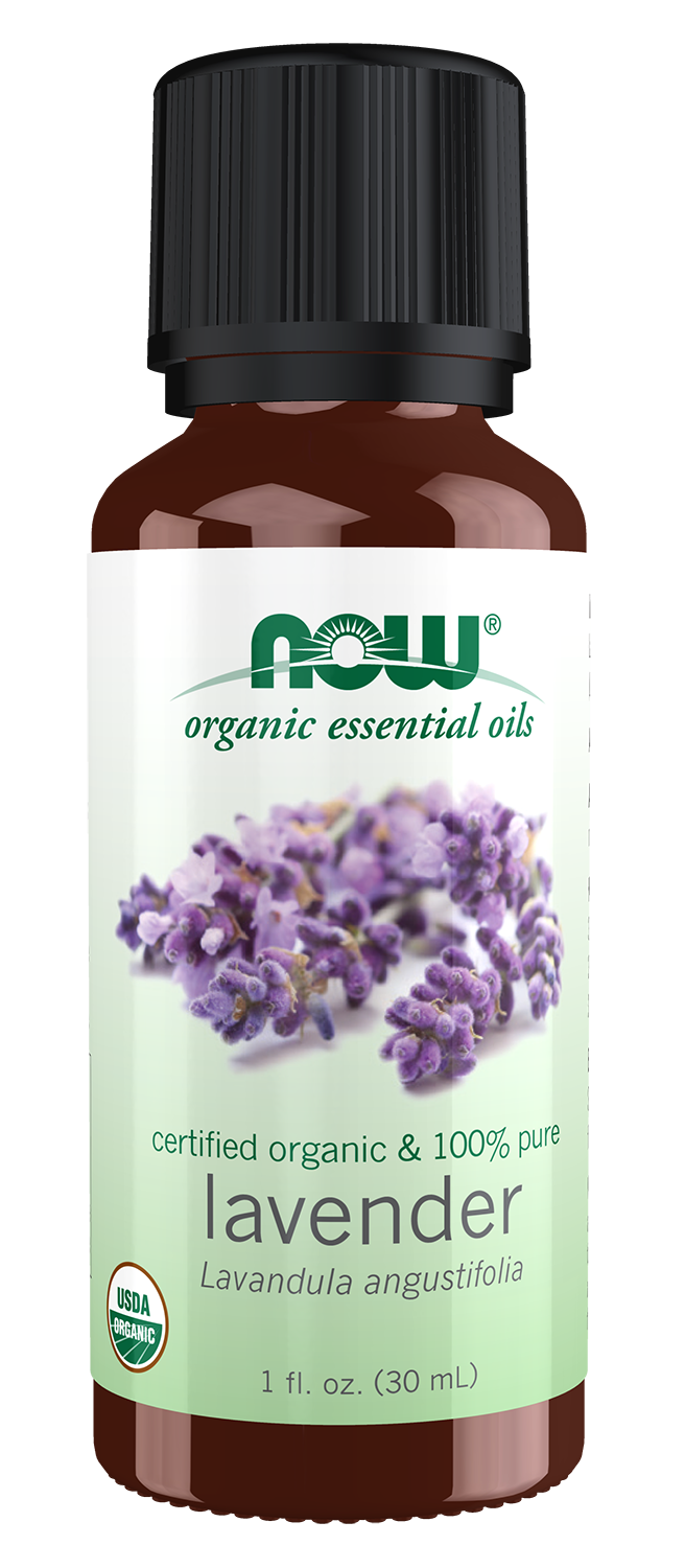 NOW Essential Oils, Organic Lavender Oil, Steam Dist., Undiluted, 1 fl. oz — product image