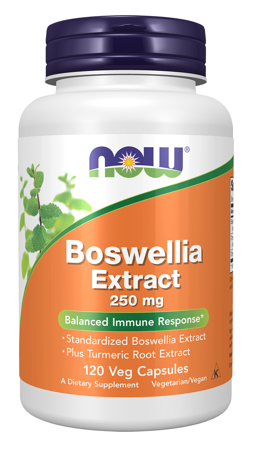 NOW Supplements, Boswellia Ext. 250 mg & Turmeric, 120 Veg Caps — product image