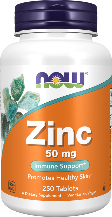 Now Foods Zinc 50 mg 250 Tablets