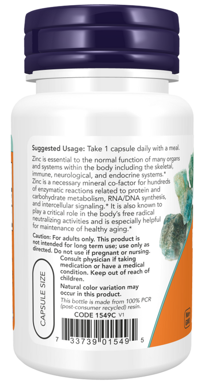 Now Foods Zinc Picolinate 50 mg Veg 60 Capsules