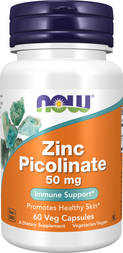 Now Foods Zinc Picolinate 50 mg Veg 60 Capsules