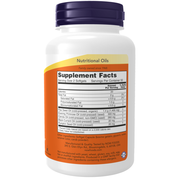 Now Foods Omega 3-6-9 1000 mg 100 Softgels
