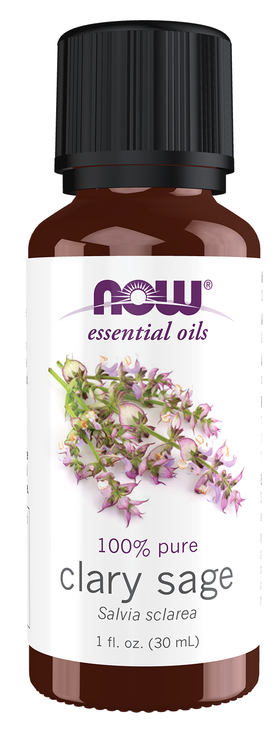 NOW Essential Oils, Clary Sage Oil, Undiluted, Steam Distilled, 1 fl. oz — product image