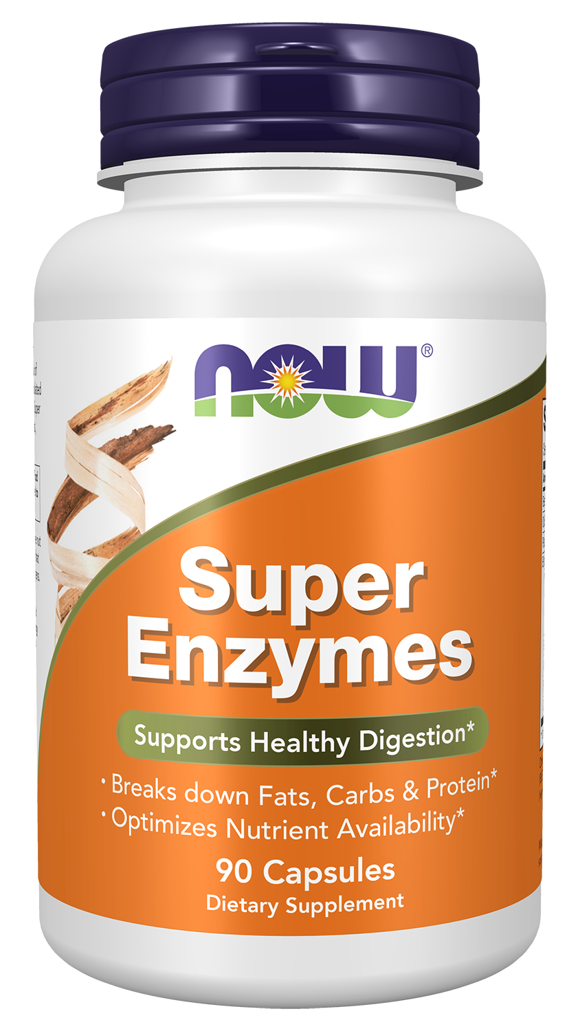 NOW Supplements, Super Enzymes Bromelain, Ox Bile, Pancreatin, 90 Caps — product image