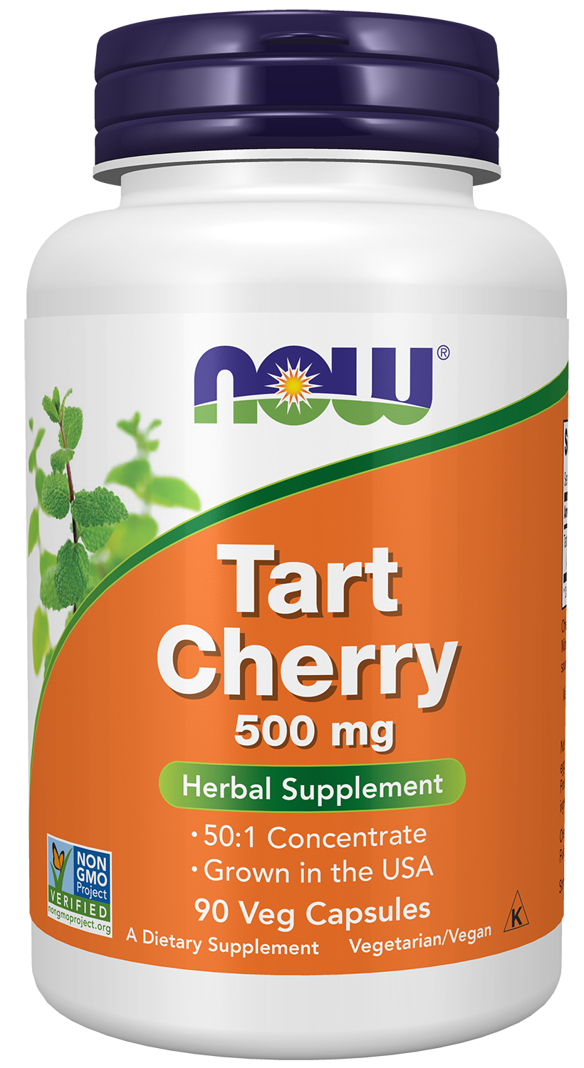 NOW Supplements, Tart Cherry (Prunus cerasus) 500 mg, 90 Veg Caps — product image