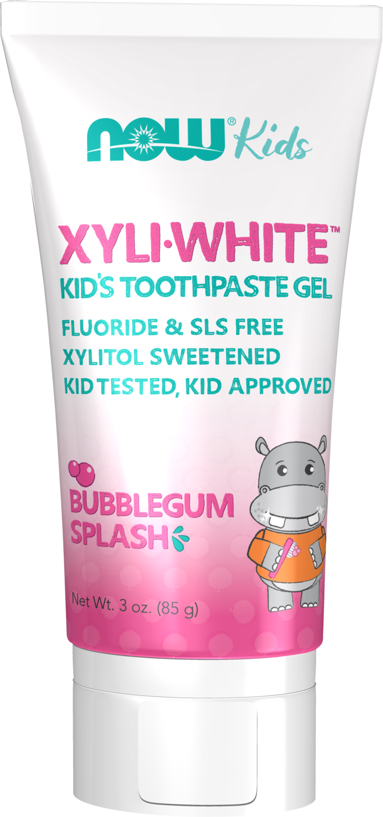 NOW Solutions, Xyliwhite™ Toothpaste Gel for Kids, Bubblegum Splash Flavor, Kid Approved! 3-Ounce, packaging may vary — product image