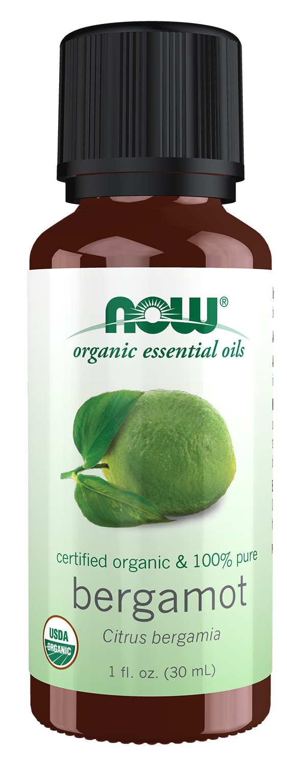 NOW Essential Oils, Organic Bergamot Oil, Cold Pressed, Undiluted, 1 fl. oz — product image