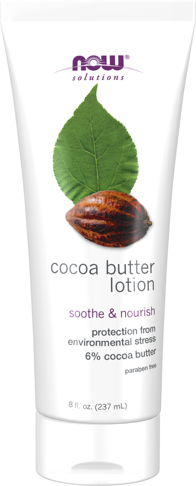 NOW Solutions, Cocoa Butter Lotion, Dry and Flaky Skin, 8 fl. oz — product image