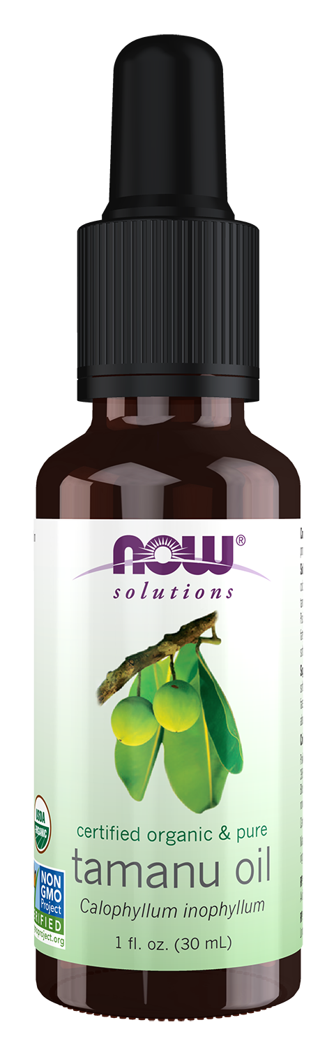 NOW Solutions, Organic Tamanu Oil, Promotes Hydration, 1 fl. oz — product image