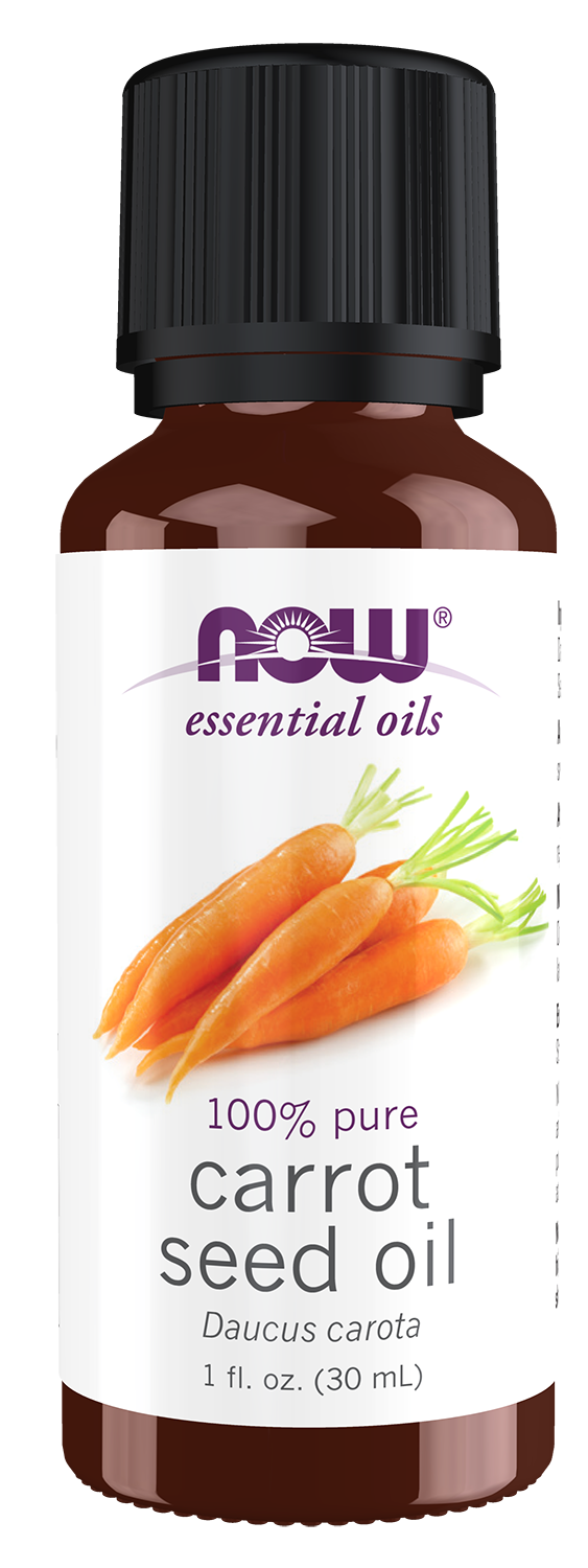 NOW Essential Oils, Carrot Seed Oil, Undiluted, Steam Distilled, 1 fl. oz — product image