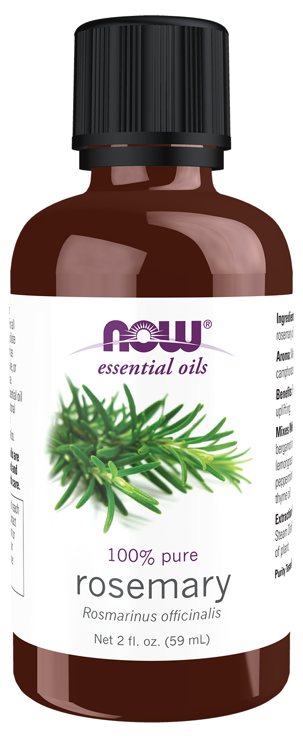 NOW Essential Oils, Rosemary Oil, Steam Distilled,  Undiluted, 2 fl. oz — product image