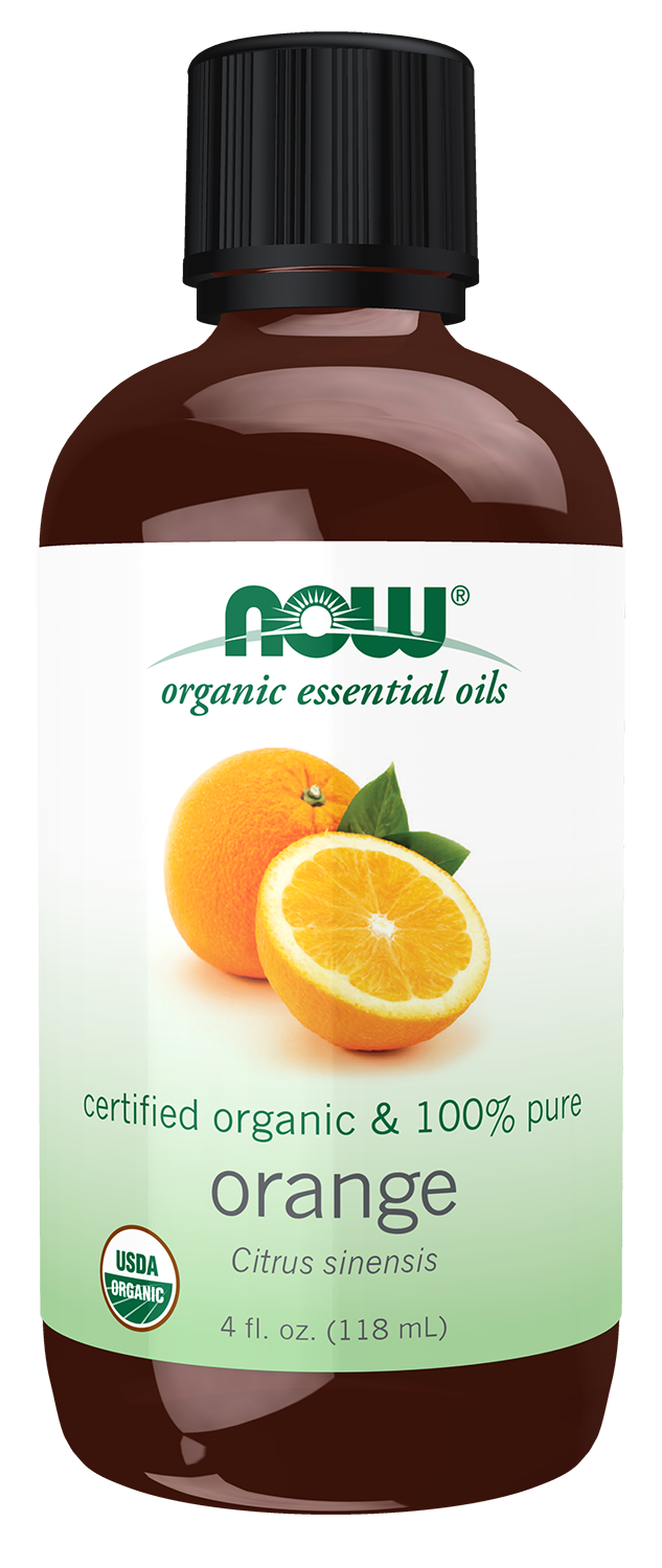 NOW Essential Oils, Organic Orange Oil, Cold Pressed, Undiluted, 4 fl. oz — product image