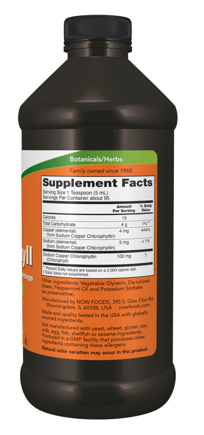 Now Foods Chlorophyll Liquid, Mint 16 fl.oz.