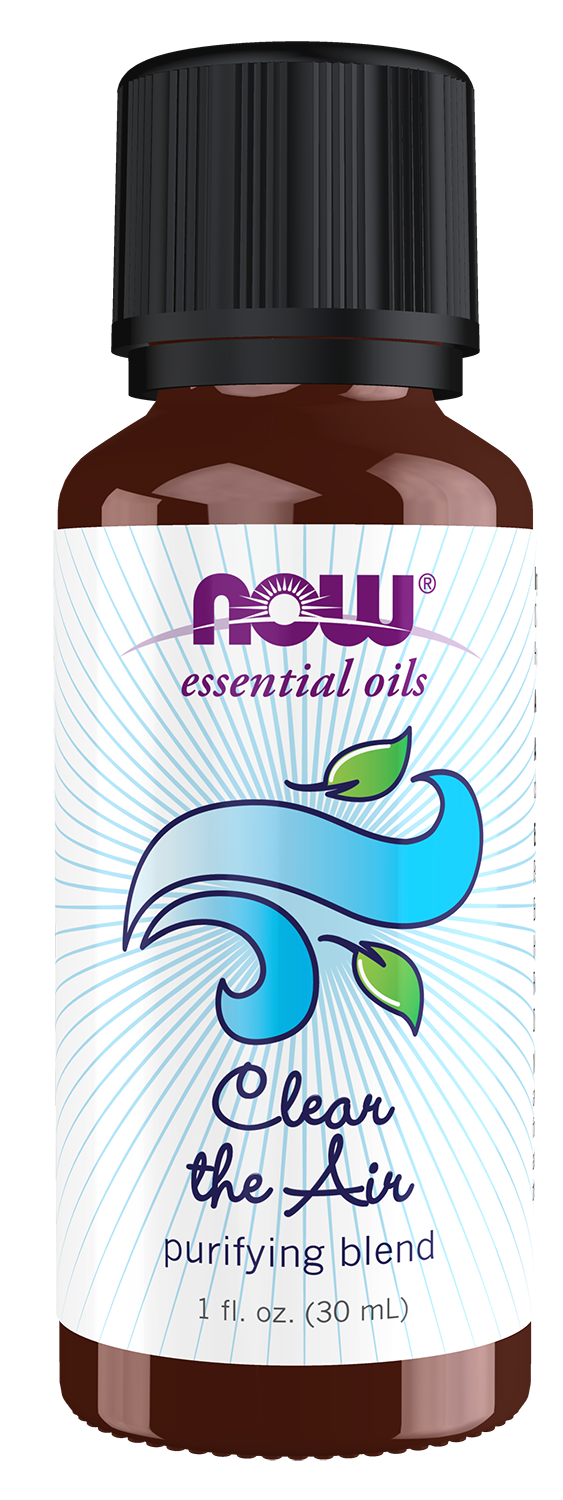 NOW Essential Oils, Clear the Air Oil Blend, Minty & Purifying, 1 fl. oz — product image