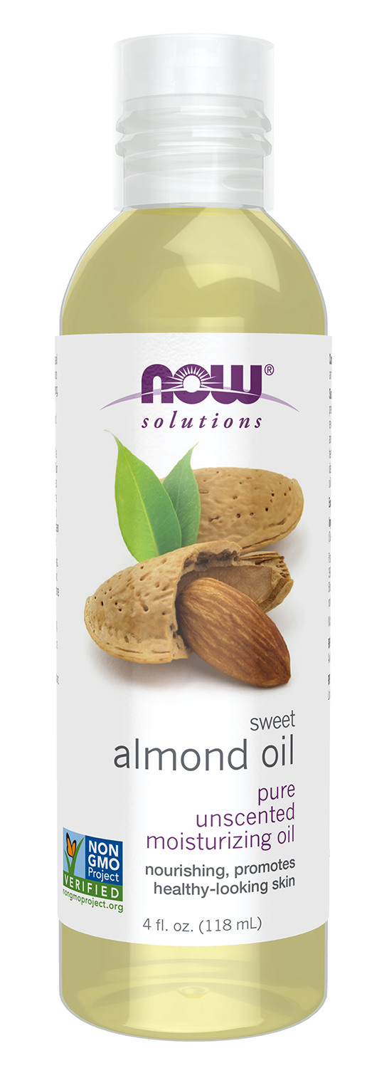NOW Solutions, Sweet Almond Oil, Skin Moisturizer, Unscented, 4 fl. oz — product image
