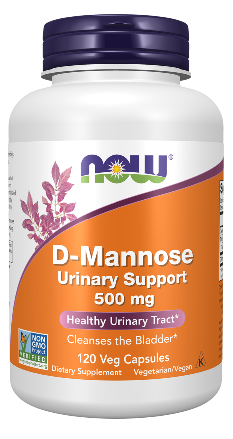 Now Foods D-Mannose Urinary Support 500 mg Veg 120 Capsules