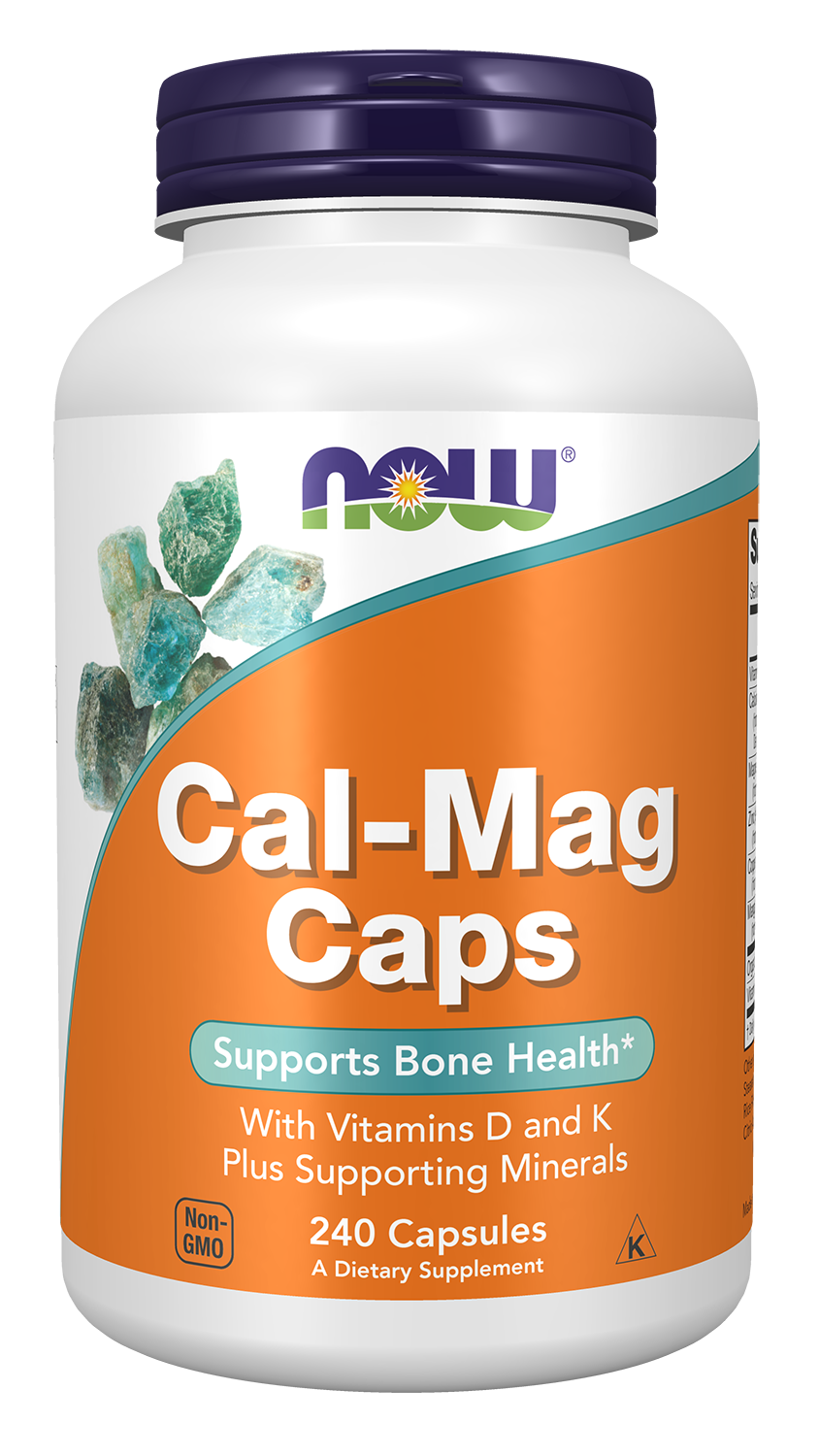 NOW Supplements, Cal-Mag Caps with Vitamin D and Minerals, 240 Veg Caps — product image