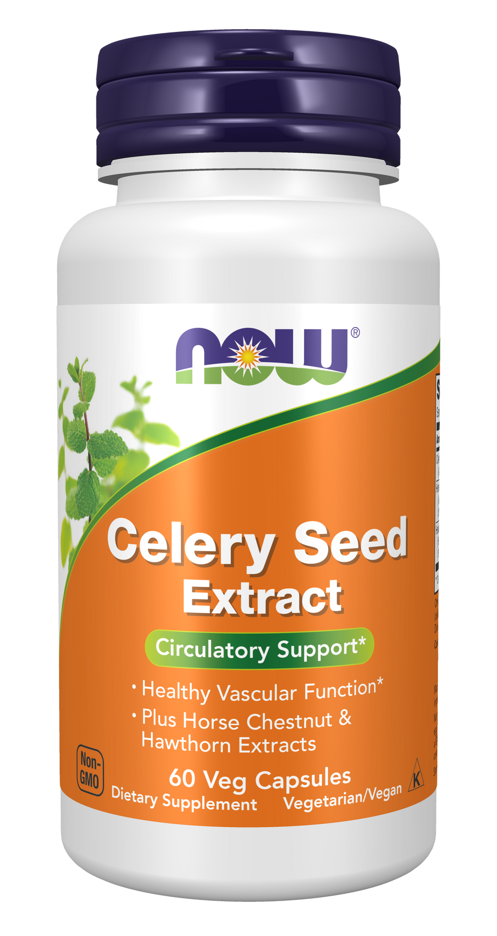 NOW Supplements, Celery Seed Extract with Horse Chestnut, 60 Veg Caps — product image