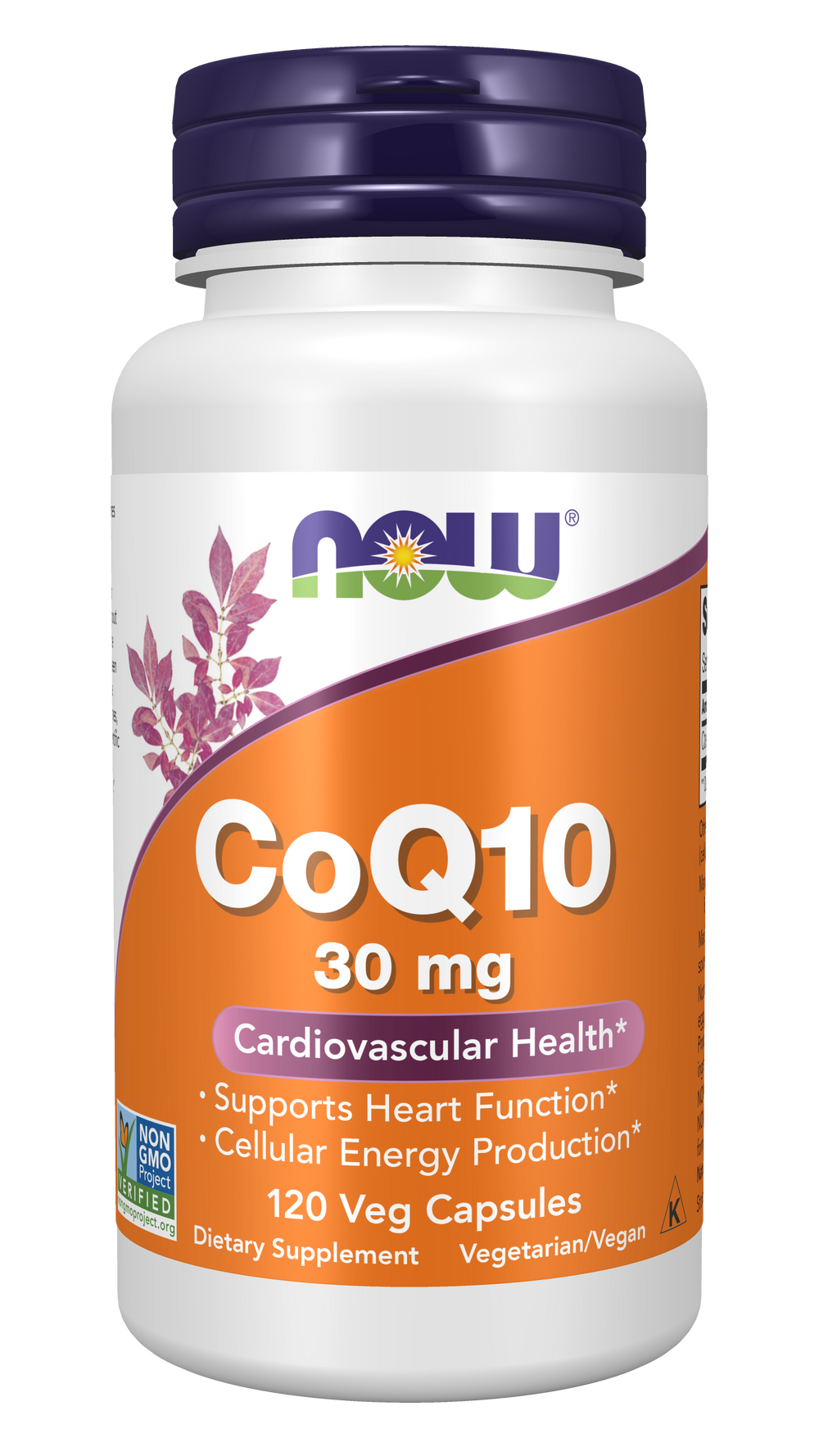 NOW Supplements, CoQ10 30 mg, Pharmaceutical Grade, 120 Veg Caps — product image